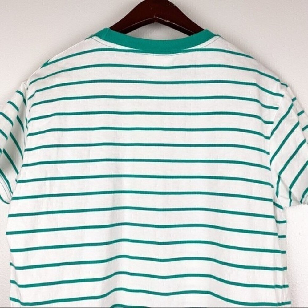Disney Tiger Embroidered Green Striped Vintage Short Sleeve Tee Size L - Picture 4 of 7